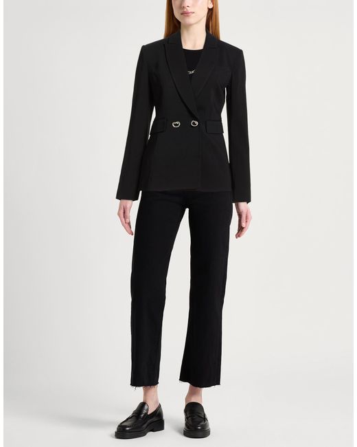 Pinko Black Blazer Viscose, Elastane