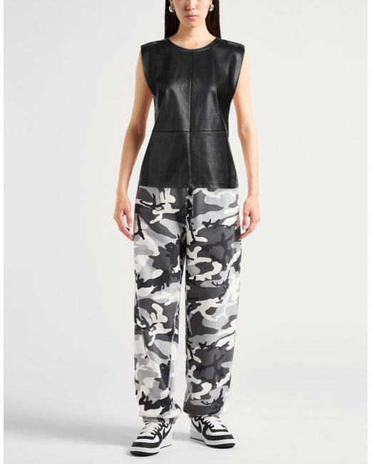EA7 Black Top Polyester, Polyurethane, Viscose, Polyamide, Elastane