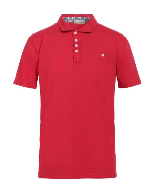Cashmere Company Red Polo Shirt for men