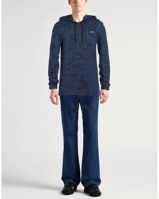 Kiton Blue Knt Sweatshirt Cotton for men
