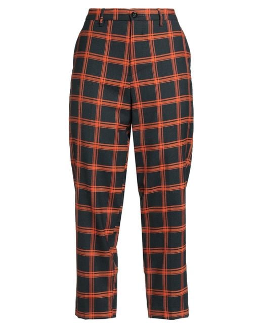 Berwich Orange Pants Polyester, Virgin Wool, Elastane