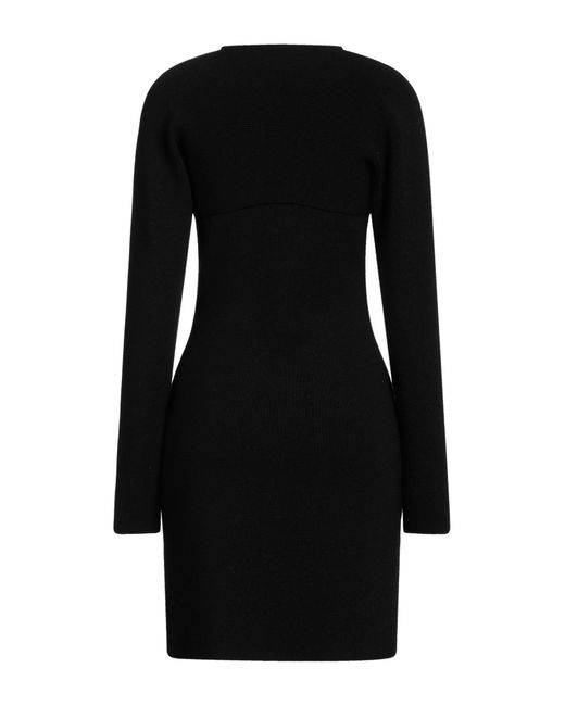 Tom Ford Black Mini Dress Virgin Wool, Polyamide