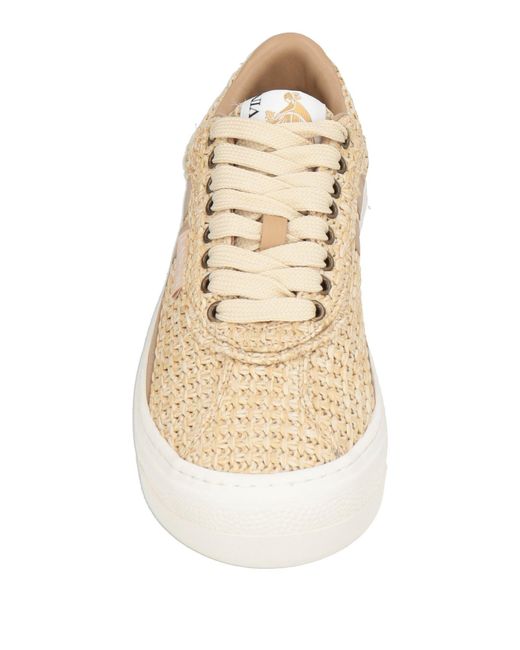 Lanvin Natural Sneakers Polyester, Cow Leather for men