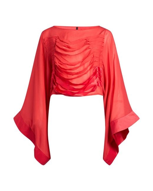 Pierantonio Gaspari Red Top Polyester