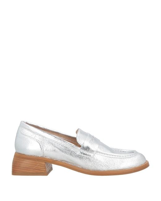 Divine Follie White Loafers Leather