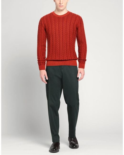 FILIPPO DE LAURENTIIS Red Sweater Merino Wool for men