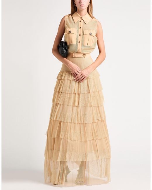 Elisabetta Franchi Natural Maxi Dress