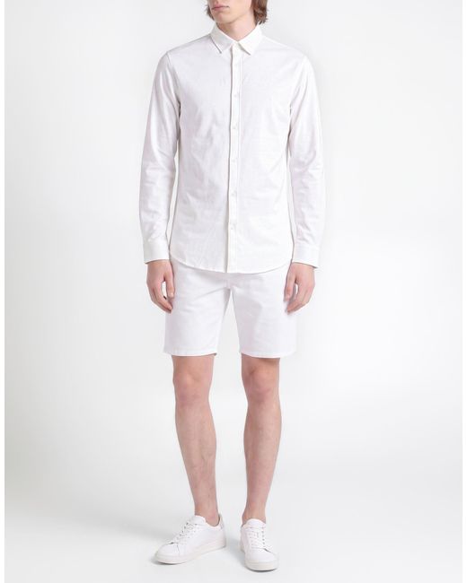 ARMANI EXCHANGE White Shirt Cotton, Elastane for men