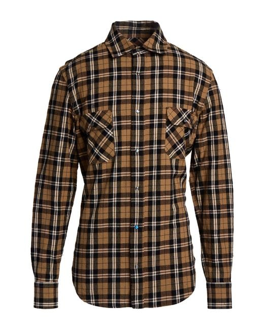 Jacob Cohen Natural Camel Shirt Cotton, Linen for men