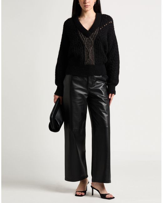 IRO Black Sweater Rayon, Polyamide, Alpaca Wool, Wool, Metallic Fiber