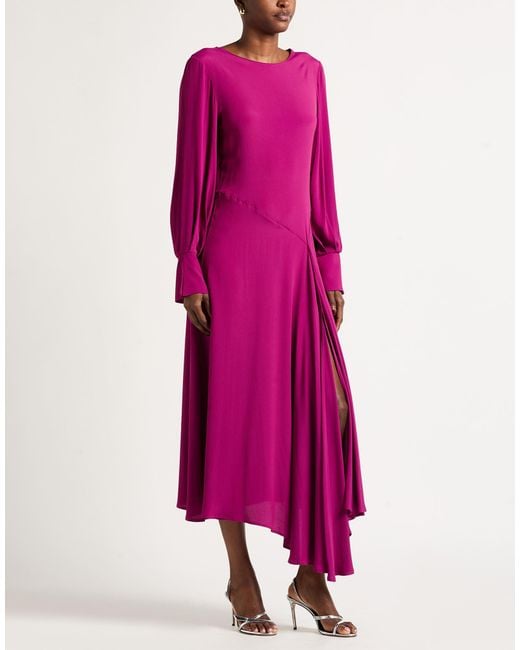 Manila Grace Pink Maxi Dress Acetate, Silk