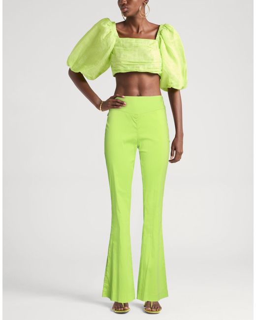 Jijil Green Pants Cotton, Polyamide, Elastane