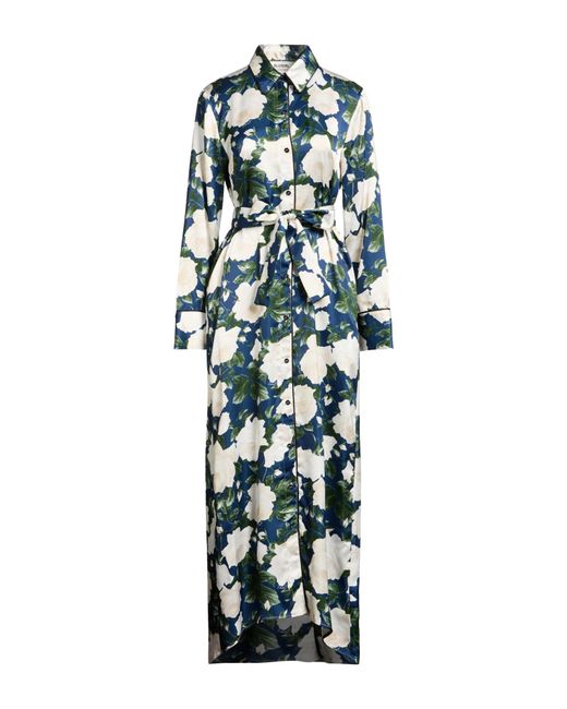 Blugirl Blumarine White Maxi Dress Polyester, Elastane