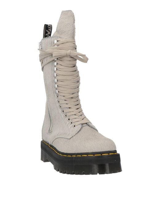 Dr. Martens Gray Ankle Boots Calfskin