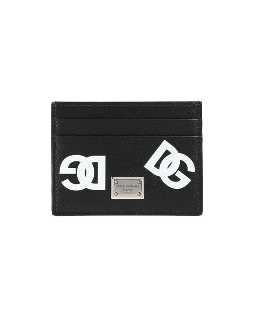 Dolce & Gabbana Black Document Holder Calfskin for men