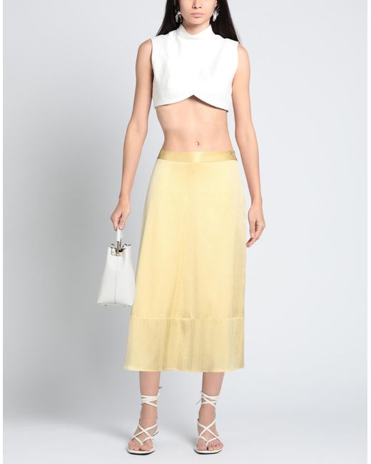 MASSCOB Yellow Midi Skirt