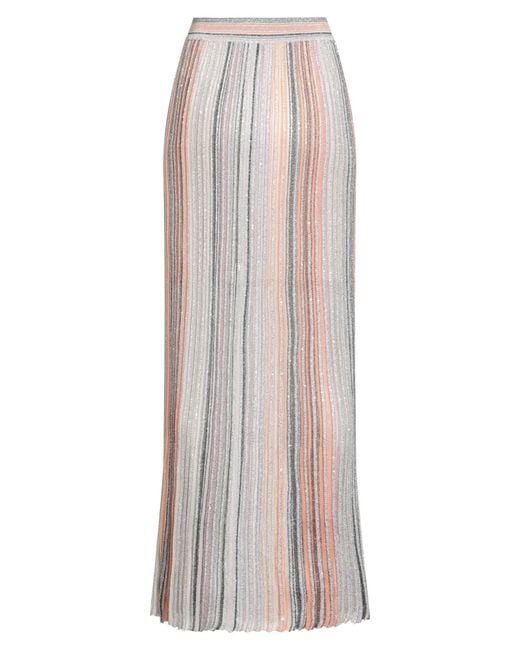 Missoni White Maxi Skirt Viscose, Metal Fiber, Polyamide, Polyester