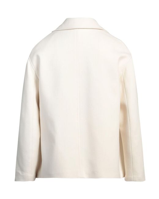 Lardini White Coat Wool, Polyamide for men