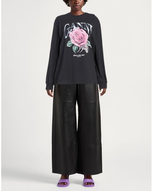 Ganni Black T-shirts