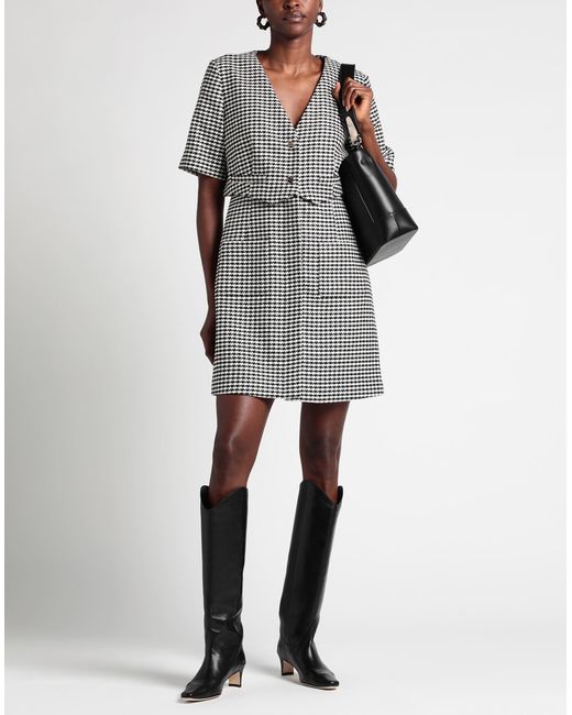 Sandro Black Mini Dress Acrylic, Polyester, Viscose, Elastane
