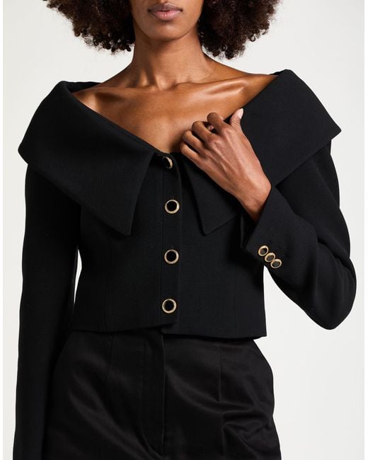 Alessandra Rich Black Jacket Virgin Wool