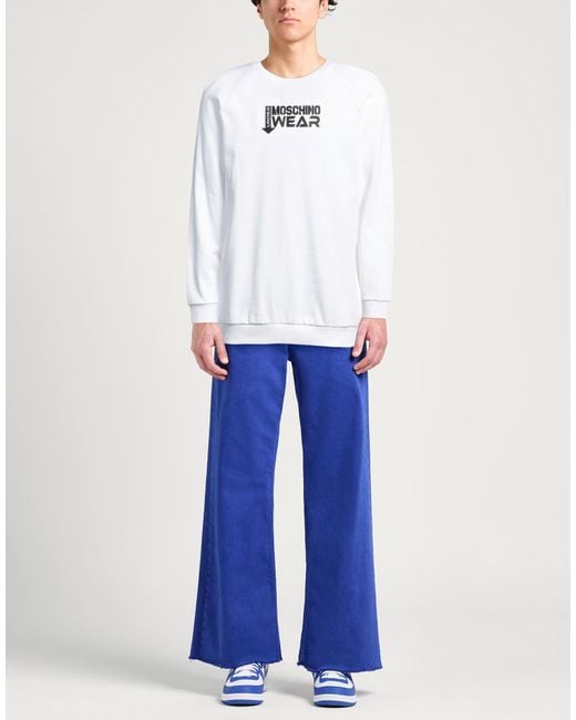 Moschino White Sweatshirt Cotton for men