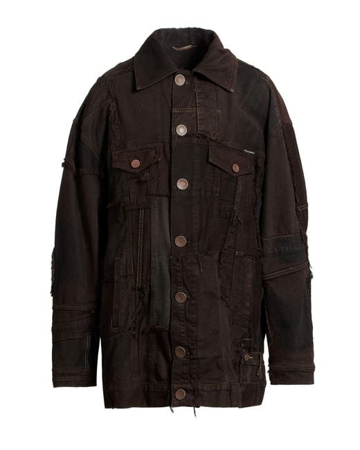 Dolce & Gabbana Black Dark Denim Outerwear Cotton, Elastane for men