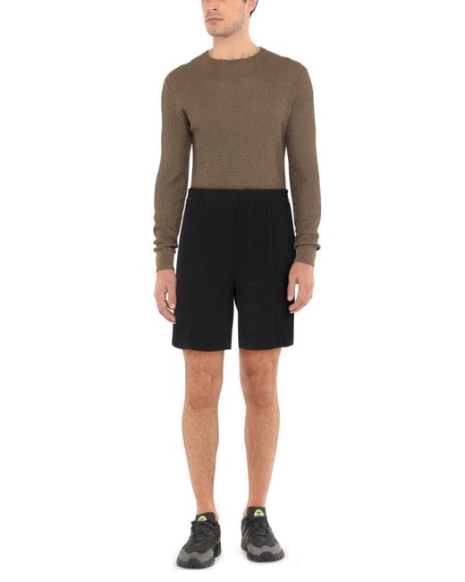 McQueen Blue Shorts & Bermuda Shorts Viscose, Polyester for men