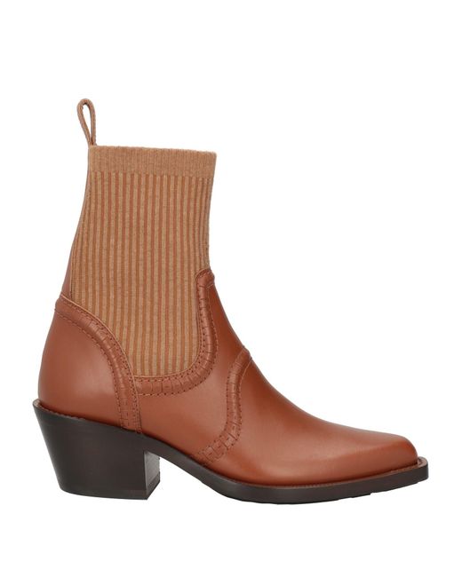 Chloé Brown Ankle Boots