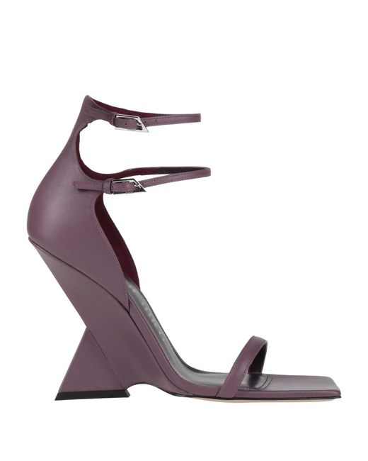The Attico Purple Sandals Leather