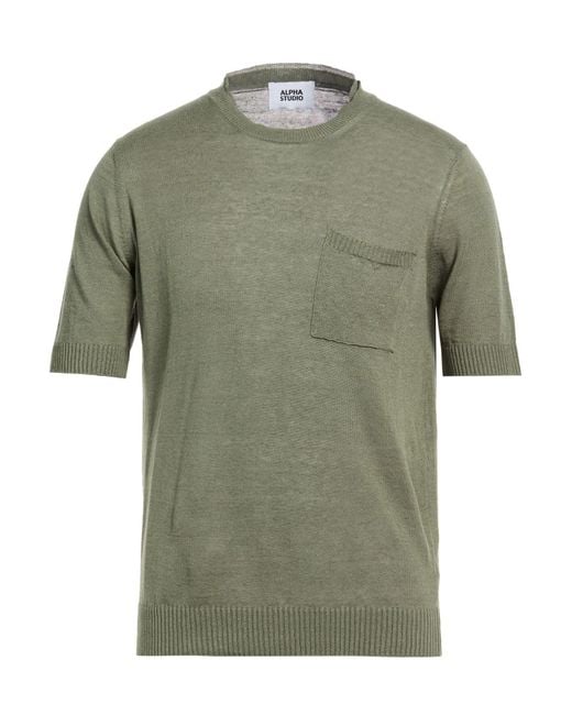 Pullover Alpha Studio pour homme en coloris Green