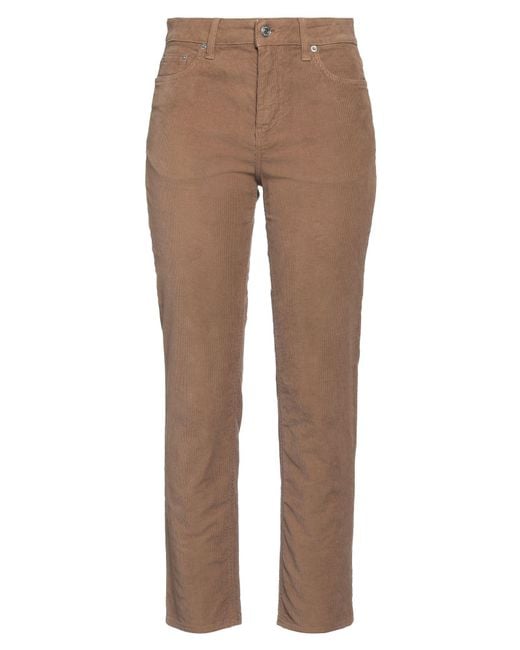 Department 5 Brown Camel Pants Cotton, Elastane