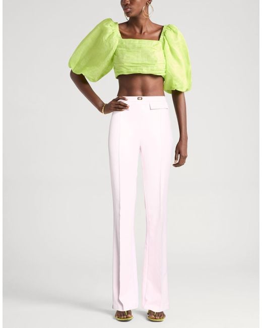 Elisabetta Franchi Pink Pants Polyester, Elastane