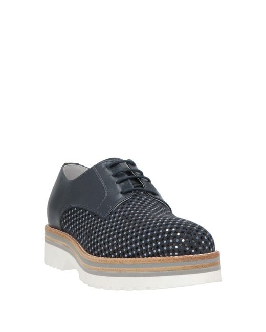 Nero Giardini Blue Midnight Lace-Up Shoes Leather