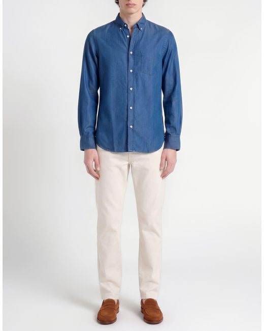 Officine Generale Blue Shirt for men
