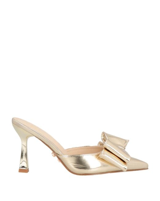 Twenty Four Haitch Natural Mules & Clogs Synthetic Material