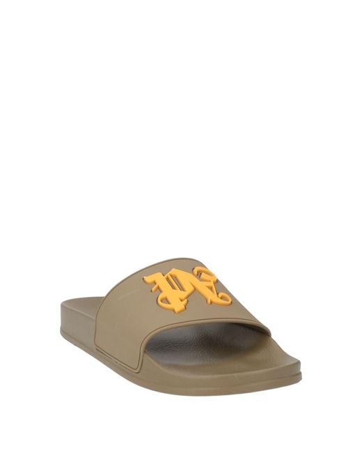 Palm Angels Green Sandals Textile Fibers for men