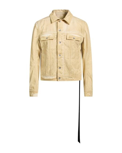 Rick Owens White Jacket Cotton for men