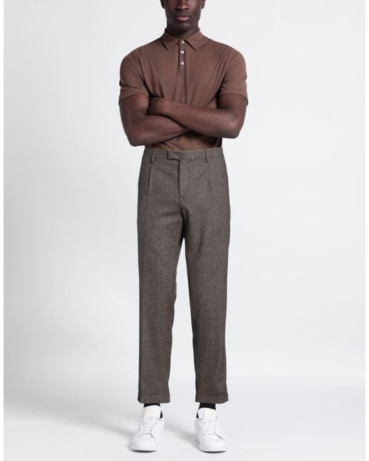 Briglia 1949 Gray Pants Virgin Wool, Polyamide, Silk, Polyester, Elastane for men