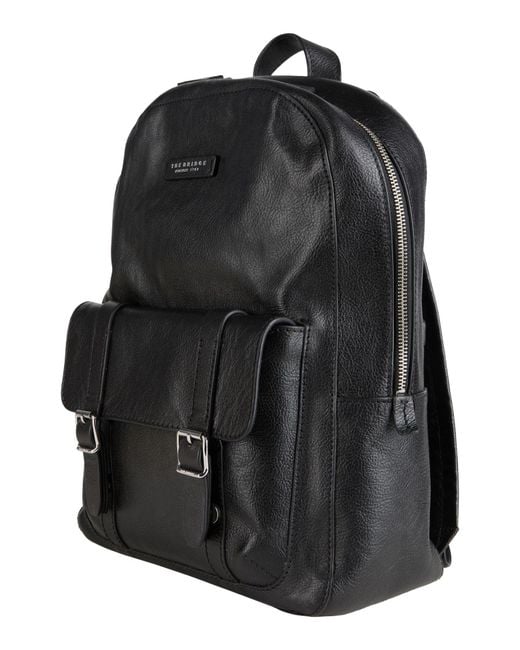 The Bridge Black Backpack Leather