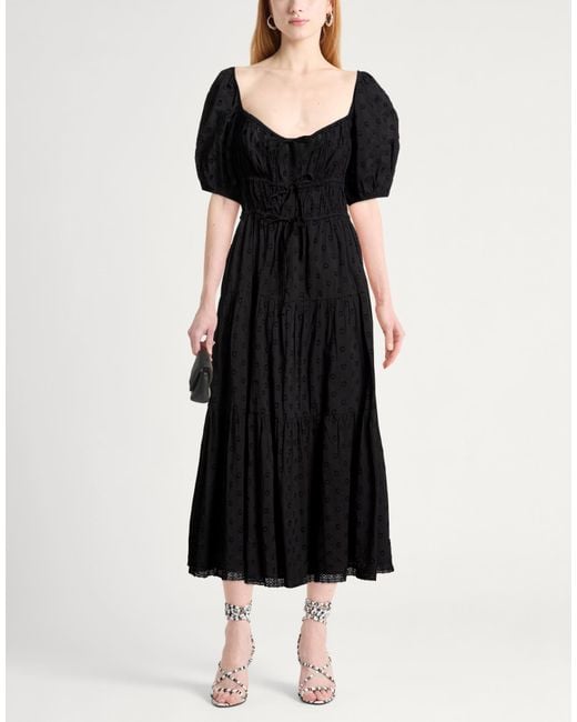 Ulla Johnson Black Midi Dress Cotton