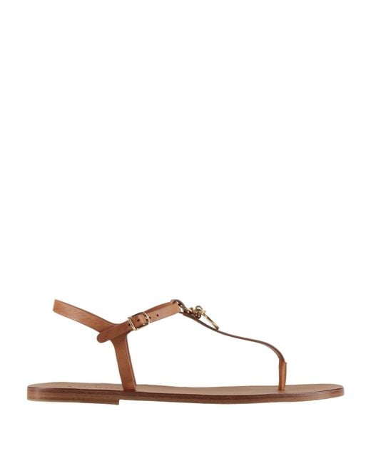 Chloé Natural Camel Thong Sandal Leather