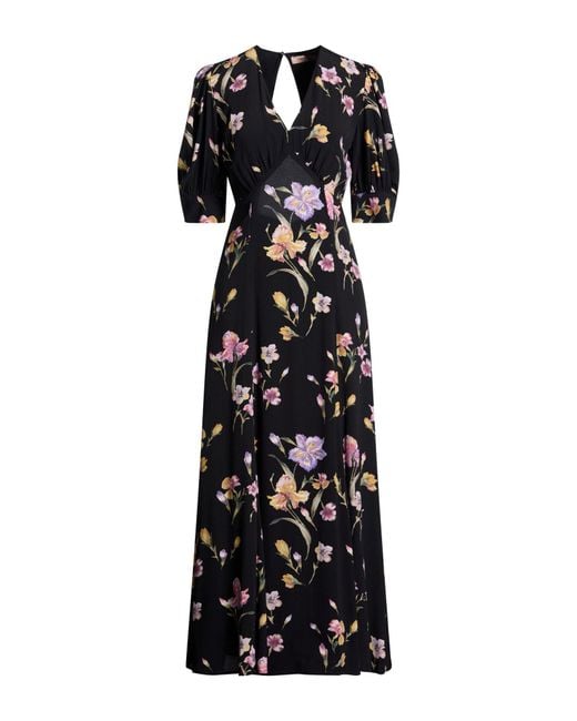 Twinset Black Maxi Dress Viscose