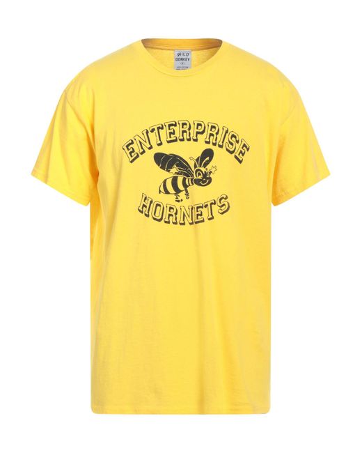 WILD DONKEY Yellow T-shirt for men