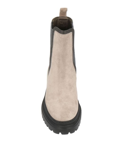 Brunello Cucinelli Gray Ankle Boots