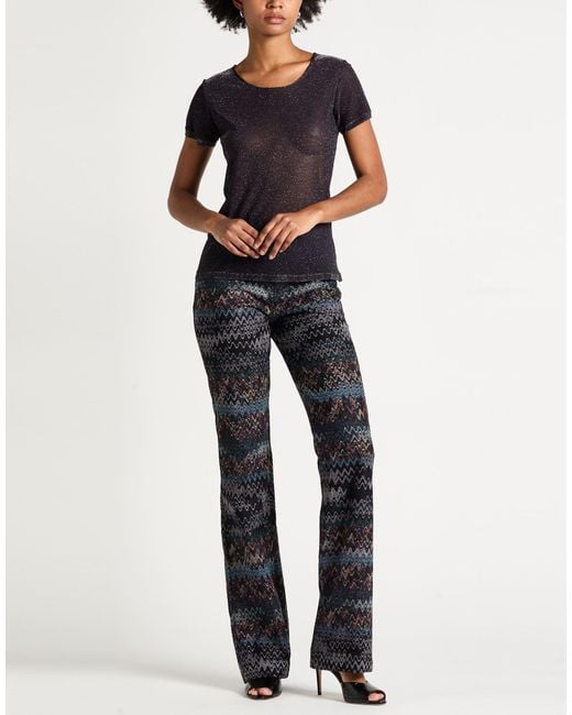 Missoni Gray Midnight Pants Viscose, Metal Fiber