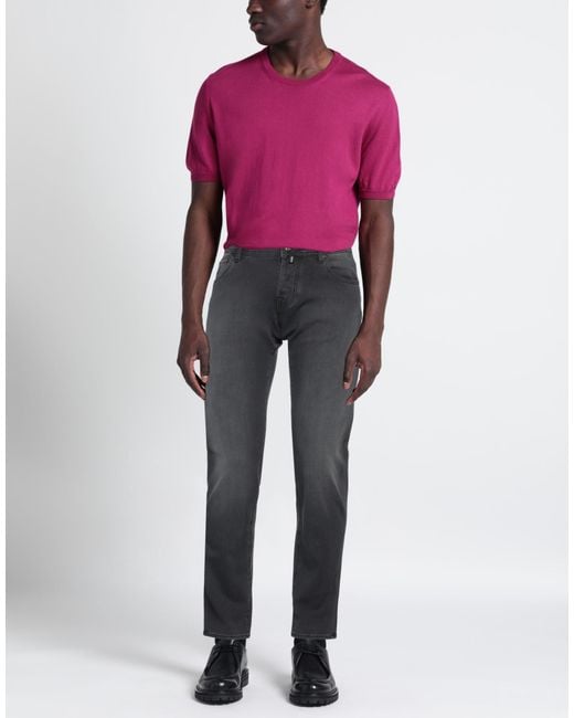 Jacob Cohen Gray Jeans Modal, Cotton, Polyester, Elastane for men