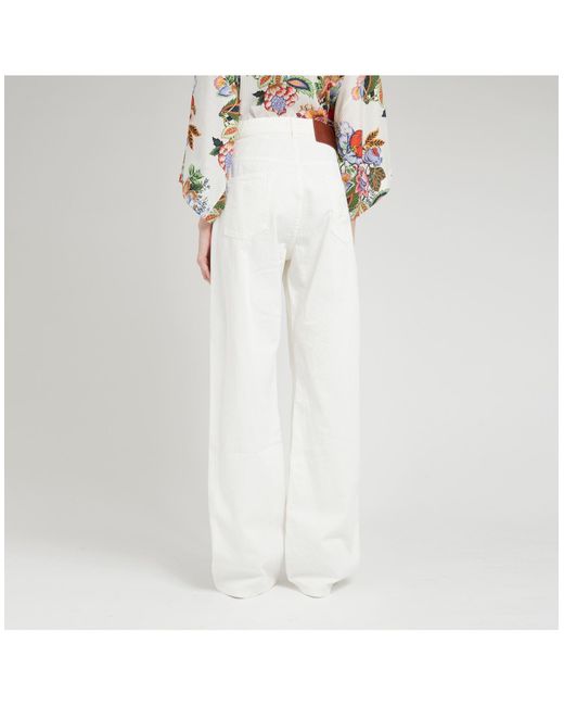 Pantalon en jean Etro en coloris White