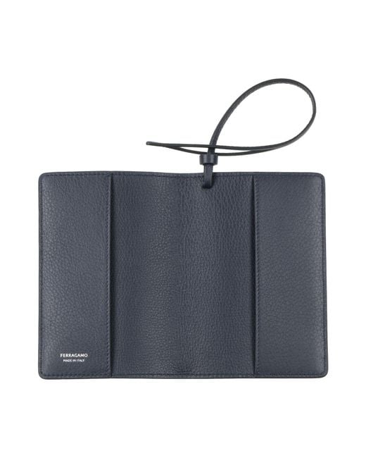 Ferragamo Blue Midnight Document Holder Calfskin for men