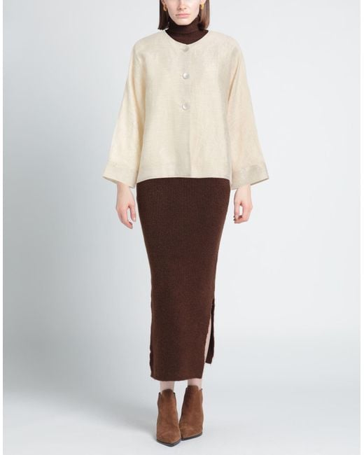 ALESSIA SANTI White Jacket Viscose, Polyester